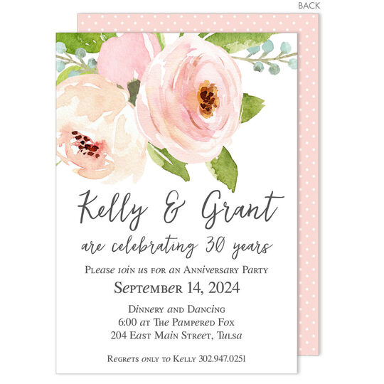 Pink Roses Invitations